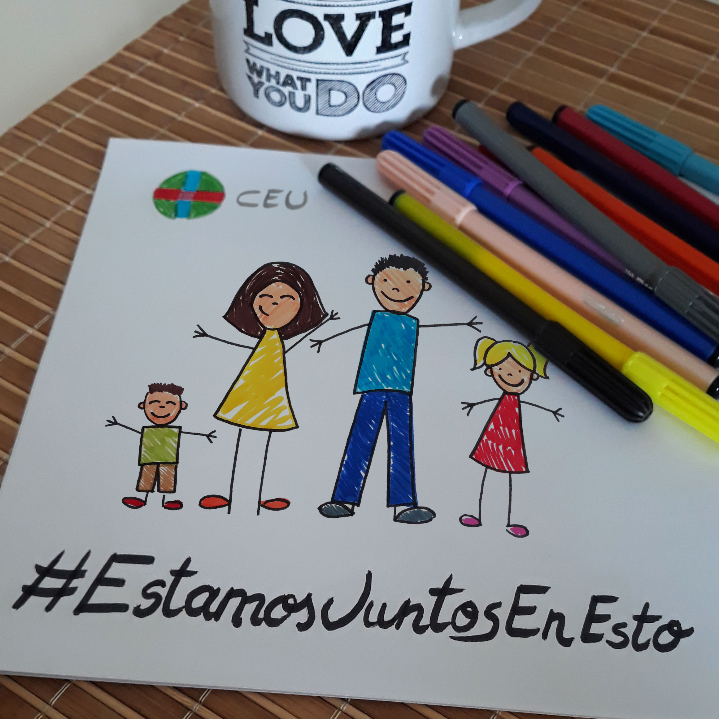 CEU Andalucía propone a los niños de su colegio compartir dibujos de sus  familias a través de las redes sociales  Sala de Prensa  CEU Andalucía
